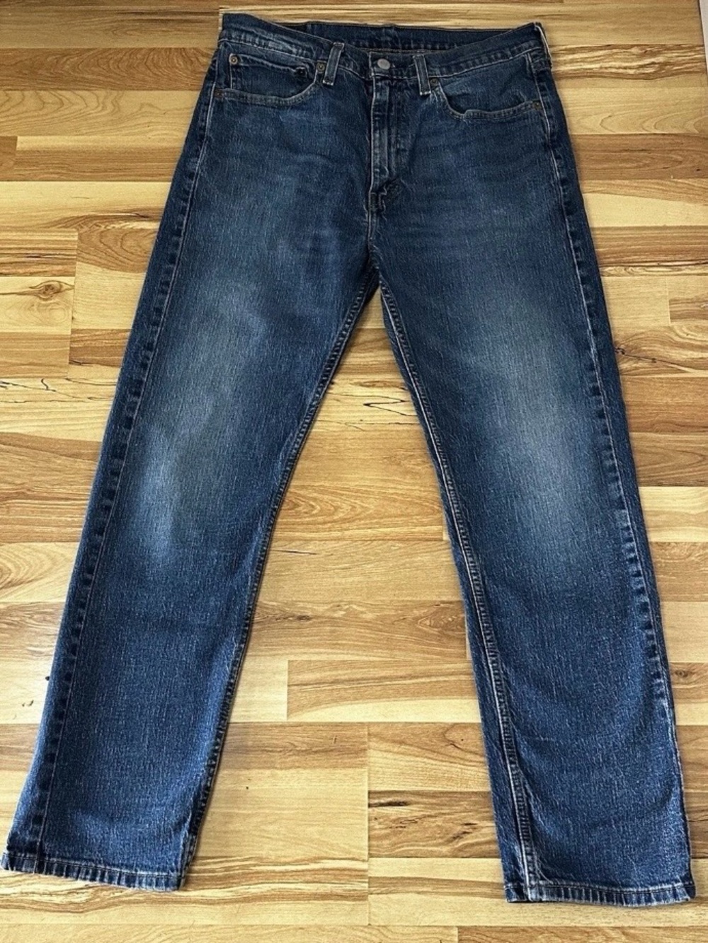 Levi's 505 Men’s Straight Jeans in Dark Blue Wash